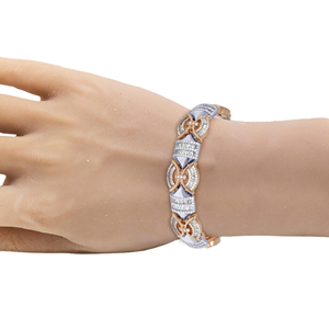 Bracelet pour homme Iced Jewelz D VVS Moissanite en argent sterling 925 plaqué or, motif chaîne à maillons, style Hip Hop urbain, pour rappeurs, vente en gros - Product Image 3
