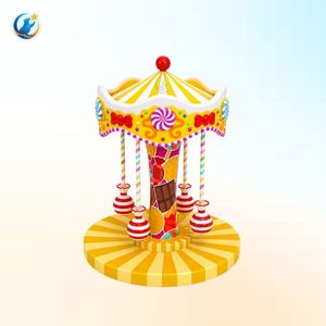 Carrusel de Alta Frecuencia con Diseño Temático de Animales Coloridos y Arnés de Seguridad para Área de Juegos de Jardín de Infancia, Capacidad de 100-500 kg - Product Image 3