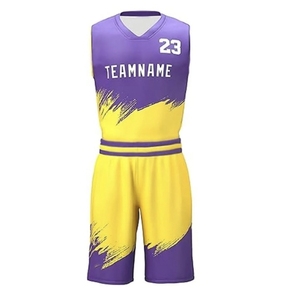 Uniformes de Baloncesto Unisex para Adultos de Alta Calidad, Servicio OEM, Logotipo Personalizado, Impresión por Transferencia de Calor, Antibacterianos, Secado Rápido - Product Image 3