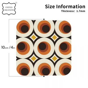 Sous-verre rond en céramique de haute qualité avec logo personnalisé absorbant l'eau et antidérapant résistant à la chaleur avec style classique - Product Image 5