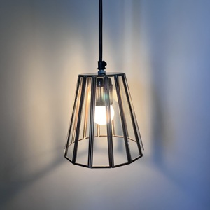 Black Glass Bell Pendant <b>Light</b> LED Hanging Soft Warm White <b>Small</b> Living Room <b>Ceiling</b> Lamp - Product Image 3