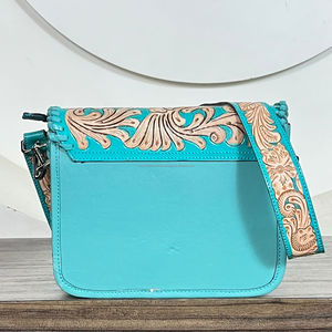 Wholesale Luxury Designer Floral Hand Tooled Leather Handbags for Women's Genuine Cowhide Leather Fashion Crossbody Shoulder <b>Bag</b> - Product Image 5