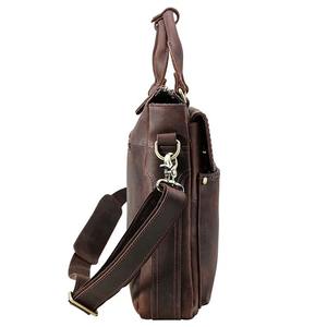 Sac pour ordinateur portable en cuir véritable 100% durable, imperméable, pour usage quotidien, bureau, affaires, décontracté, sac fourre-tout, mallette pour hommes LLB-0382 - Product Image 3
