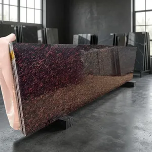 Best Quality Cat Eyes Brown Granite High Strength Natural <b>Stone</b> Slabs for Countertops Vanity Tops Flooring and Outdoor Landscape - Product Image 4