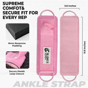 Sangles de cheville réglables en nylon et néoprène pour la gym, avec anneaux en D, pour les exercices des jambes, des abdominaux et des fessiers 2026 - Product Image 3