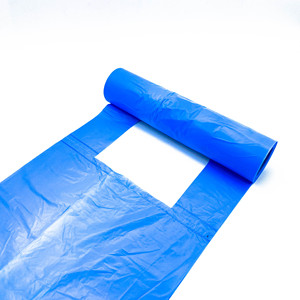 Custom Printed 2024 Biodegradable LDPE Poly <b>White</b> <b>Side</b> Gusset T-Shirt <b>Bags</b> with Vest Handles Plastic Shopping Business Packaging - Product Image 2