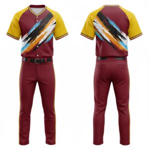 Camiseta de Béisbol para Hombre con Botones, Personalizable con el Logotipo del Equipo, Rayas Azules, Uniformes de Béisbol Económicos - Product Image 4