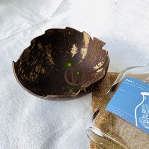 Placa de cáscara de coco con forma de corazón, plato de cáscara de coco hecho a mano, plato de madera de coco, plato para batidos de fruta y ensalada - Product Image 4