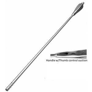 Tubos de succión premium rectos con mango Yankauer sin control de pulgar, tubo de 5 mm, 32 cm de longitud útil, 45,5 cm de longitud total – ZETOMEDPRO - Product Image 4
