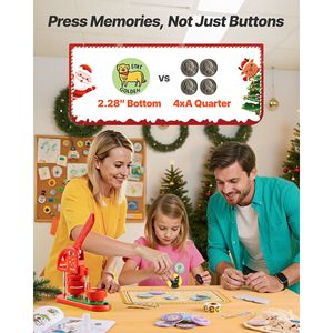 Macchina Ergonomica Rinforzata per la Creazione di Bottoni in Plastica 2.28, 100 Pezzi di Componenti per Bottoni, Taglierina Circolare, Chiavi Esagonali per la Creazione di Bottoni - Product Image 2