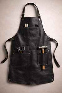 Delantal de Trabajo de Cuero de Primera Calidad para Carpintería, Delantal Profesional con Protección contra Olores LPN-0302 - Product Image 2