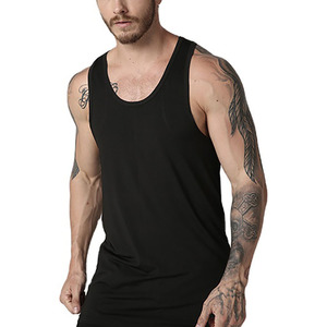 Camiseta sin Mangas con Cuello en V para Hombre, de Alta Calidad, 100% Algodón, Transpirable, Tejida, Informal, para Verano, Gimnasio, Personalizable OEM - Product Image 2