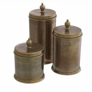 Modern Iron Metal Kitchen Storage Canister With Sustainably Sourced <b>Bamboo</b> Lid Food Grade Round Powder Coated Jar For Tea Coffee - Product Image 4