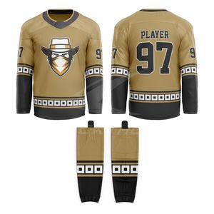 Maillots de hockey sur glace personnalisés par sublimation de 280 grammes, uniformes d'équipe américains en gros pour les écoles et les clubs de ligues, lot en vrac - Product Image 1