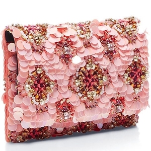 Bolso de mano con diseño de flores y lentejuelas para mujer, bolso de hombro con correa de cadena para fiesta nocturna, bolso decorativo de moda - Product Image 3