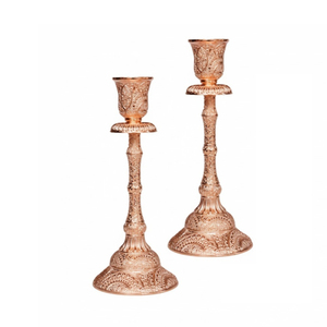 Juego de 2 Portavelas de Metal Vintage Chapados en Oro Hechos a Mano, Ecológicos y Duraderos para Decoración del Hogar en Pascua - COLECCIÓN ROYAL HOME - Product Image 2