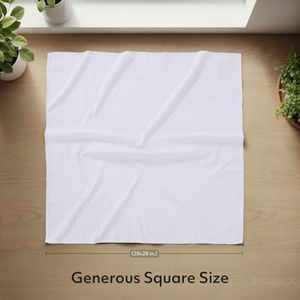 Serviettes de cuisine professionnelles en coton pour cuisinier, 28x28 pouces, résistantes, blanches, pour la préparation culinaire, pour chef, restaurant, restauration, vente en gros - Product Image 4