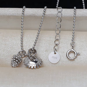 Collier en argent S925 avec pendentif en forme de cône de pin et support vide, bijoux fins à faire soi-même, accessoires pour perles 10-13, 3866 - Product Image 3