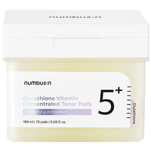 Numbuzin No.5+ Glutathione Vitamin Concentrated Toner Pads - Soins de la peau coréens - Tonique en pads à la vitamine glutathion - Soin éclaircissant - Product Image 1