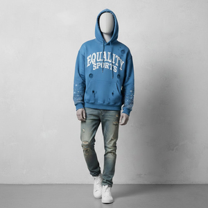 Sudadera con Capucha Premium para Hombre, Estilo Acid Wash, Gruesa, Desgastada, Estilo Urbano, Ecológica, Impermeable, Talla Grande - Product Image 4