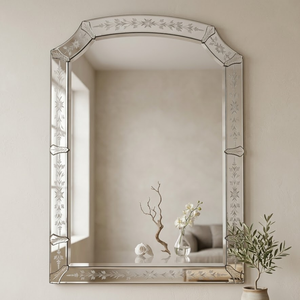 Miroir mural décoratif vénitien orné |   Miroir d'appoint vintage baroque de luxe |   Miroir de style antique |   Décoration d'intérieur moderne - Product Image 3