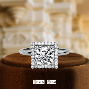 Bague de fiançailles solitaire minimaliste chrétienne en or jaune 14 carats avec diamant de laboratoire taille princesse 1,5 carat certifié IGI pour mariage - Product Image 4