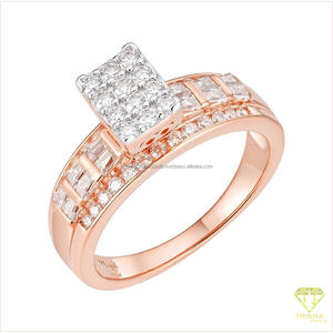 Bague de mode en argent sterling 925 de qualité supérieure avec diamant Moissanite, design moderne à accent carré pour les grossistes en bijoux - Product Image 4