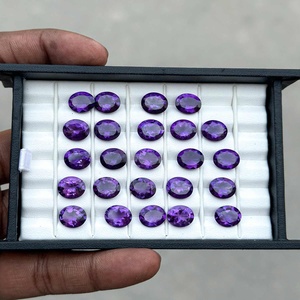 พลอยอเมทิสต์ทรงรีสีม่วงแอฟริกันธรรมชาติขนาด4มม. 8มม. 10มม. 12มม. 14มม. สั่งซื้อออนไลน์ - Product Image 1