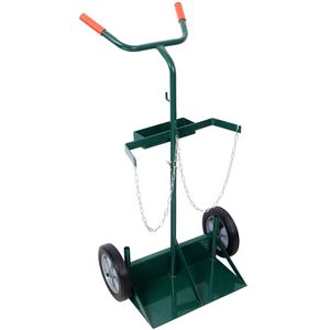 Carro de Transporte para Cilindros de Oxígeno Doble Grande con Ruedas de Goma Sólida de 10 Pulgadas, Capacidad de 440 lb, Carro para Cilindros de Soldadura - Product Image 2