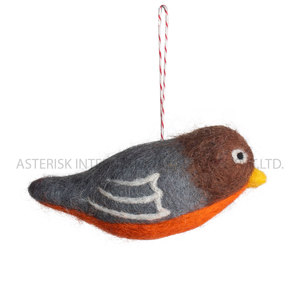 Belle couleur naturelle gris Orange feutré oiseaux décorations fournitures maison Restaurants hôtels café noël feutré oiseaux ensemble - Product Image 4