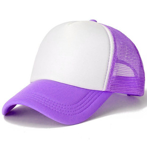 Casquette Trucker Unisexe Blanche et Bleue avec Dos en Maille Réglable, Couleur Unie, Chapeau Décontracté pour Adultes, Idéale Printemps-Été - Product Image 2