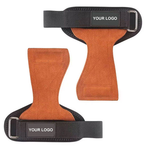 Leather Breathable Gymnastics <b>Hand</b> Grips <b>Weight</b> Lifting Gloves Heavy Duty Straps Grip - Product Image 4