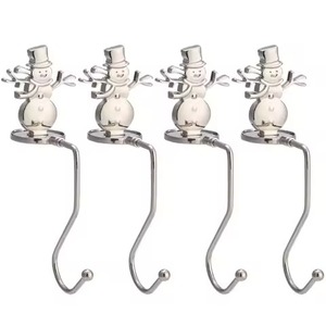Santa Style New Modern Christmas Tree <b>Stocking</b> <b>Holders</b> Metal <b>Stocking</b> Hangers Mantel Display Fireplace Festive Home - Product Image 3