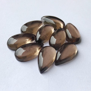 Cuarzo Ahumado Marrón Natural de Grado AAA, Corte Pera, Cabujón, Gema, Piedra de Joyería en Forma de Lágrima - Product Image 3