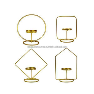 Decorative Geometric Metal Candle Holder High Quality <b>Table</b> Accent Perfect for Any <b>Occasion</b> in Various Styles and Sizes - Product Image 2