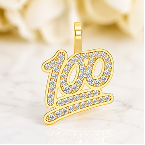 Personalized Custom 10K <b>Solid</b> <b>Gold</b> Lucky Number Date Memorial Moissanite Minimalist Trendy Unisex <b>Pendants</b> Necklace Charms Gift - Product Image 5