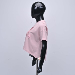 เสื้อยืดผู้หญิงพรีเมียมรักษ์โลก ผ้าฝ้ายปักเลื่อมลายเชนีล งานปักลายพิเศษ พิมพ์ลาย ตัดเย็บด้านหลัง แขนสั้น คอกลม - Product Image 4