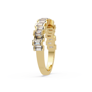 Anillo de Eternidad de Lujo en Oro de 14k con Diamantes Cultivados en Laboratorio, Corte Baguette, 1.00 Quilates TW, Joyería de Moda para Compromiso y Boda - Product Image 3