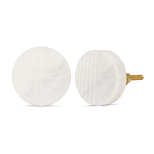 Poignées de tiroir décoratives Shubham faites à la main en marbre blanc, luxueuses, à motif floral, pour quincaillerie de meuble de cuisine et poignées de porte - Product Image 1