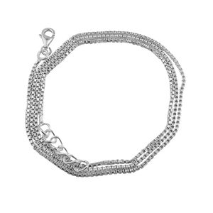 Chaîne en argent sterling 925 de 18 pouces avec rallonge, épaisseur 1,5 mm, fermoir mousqueton. - Product Image 3