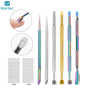 Customized High-Precision Premium Quality Set of 4 Colorful Professional Nail Cuticle Pusher <b>Tool</b> Beauty Salon Nail Art <b>Tools</b> - Product Image 6