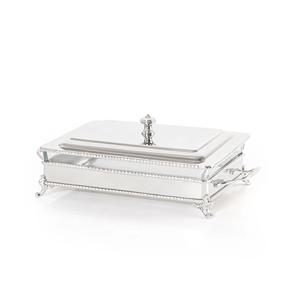 Luxury rectangular chafing dish stainless steel glass serving <b>warmer</b> <b>buffet</b> catering hotel food <b>warmer</b> with lid elegant - Product Image 1