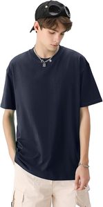 เสื้อยืดโอเวอร์ไซส์ผ้าฝ้ายแท้ 100% น้ำหนัก 220 กรัม พิมพ์ลายตามสั่งที่ไหล่ สไตล์ฮิปฮอป ไซส์ใหญ่พิเศษ ผ้าฝ้ายแท้ 100% ทรงบ็อกซี่ สำหรับผู้ชาย - Product Image 5