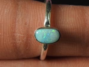 แหวนเงินสเตอริงประดับเพชรโอโอปอลแบบคลาสสิกแหวนเงินแท้เครื่องประดับสำหรับผู้หญิงของขวัญแต่งงาน - Product Image 3