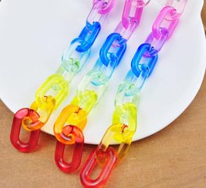 Chaîne à maillons en résine écologique personnalisée, grande taille, multicolores, faite à la main, décoration d'intérieur - Product Image 2