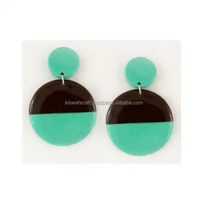 Modern <b>Fashion</b> Resin <b>Hoop</b> <b>Earrings</b> for Women Classic and Elegant Stylish Jewelry with Customized Size - Product Image 6