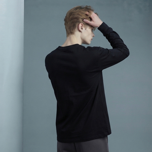 T-shirt à manches longues pour homme de haute qualité, coupe ample, col rond, vêtements de sport, t-shirt de course, t-shirts décontractés surdimensionnés à manches longues pour homme - Product Image 5