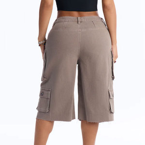 100% Cotton High Waist Denim <b>Shorts</b> for <b>Women</b> Breathable Casual Summer Denim <b>Shorts</b> Customizable Design Streetwear <b>Womens</b> <b>Shorts</b> - Product Image 2