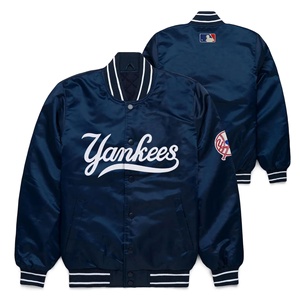 Chaquetas Varsity Personalizadas de Satén de Seda, Chaqueta Deportiva de Baloncesto Bordada, Chaqueta Universitaria de Satén para Hombre, Chaqueta de Satén Sublimada Personalizada para Hombre - Product Image 1