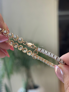Pulsera de Diamantes Cultivados en Laboratorio QUBE STAR, 2.10 Quilates, Oro Sólido de 14K, Corte Brillante Redondo, Joyería de Lujo para Mujer, Certificado IGI - Product Image 4